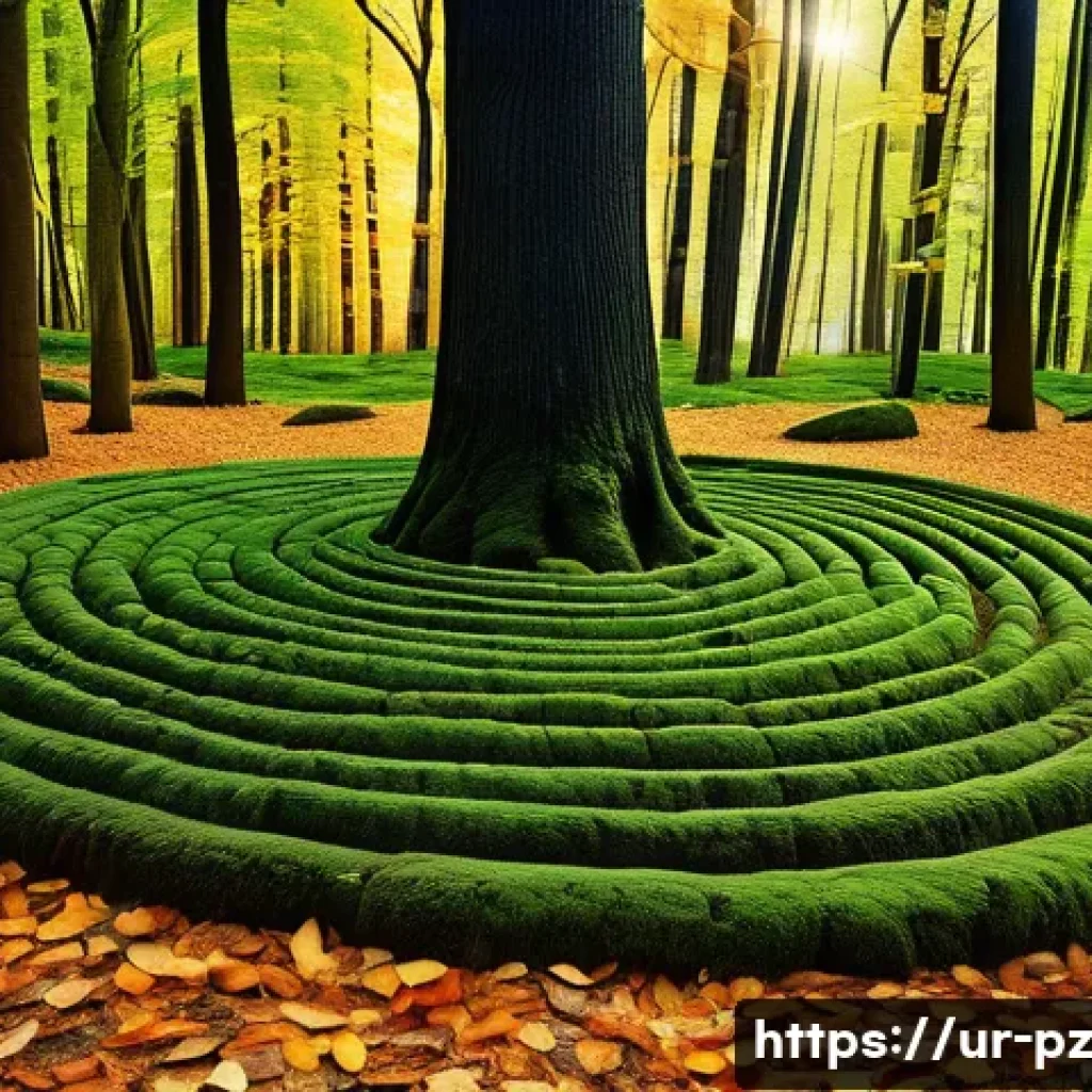 생태 미술을 통한 창의적 표현 - A serene outdoor land art installation in a lush Pakistani forest, featuring natural elements like s...