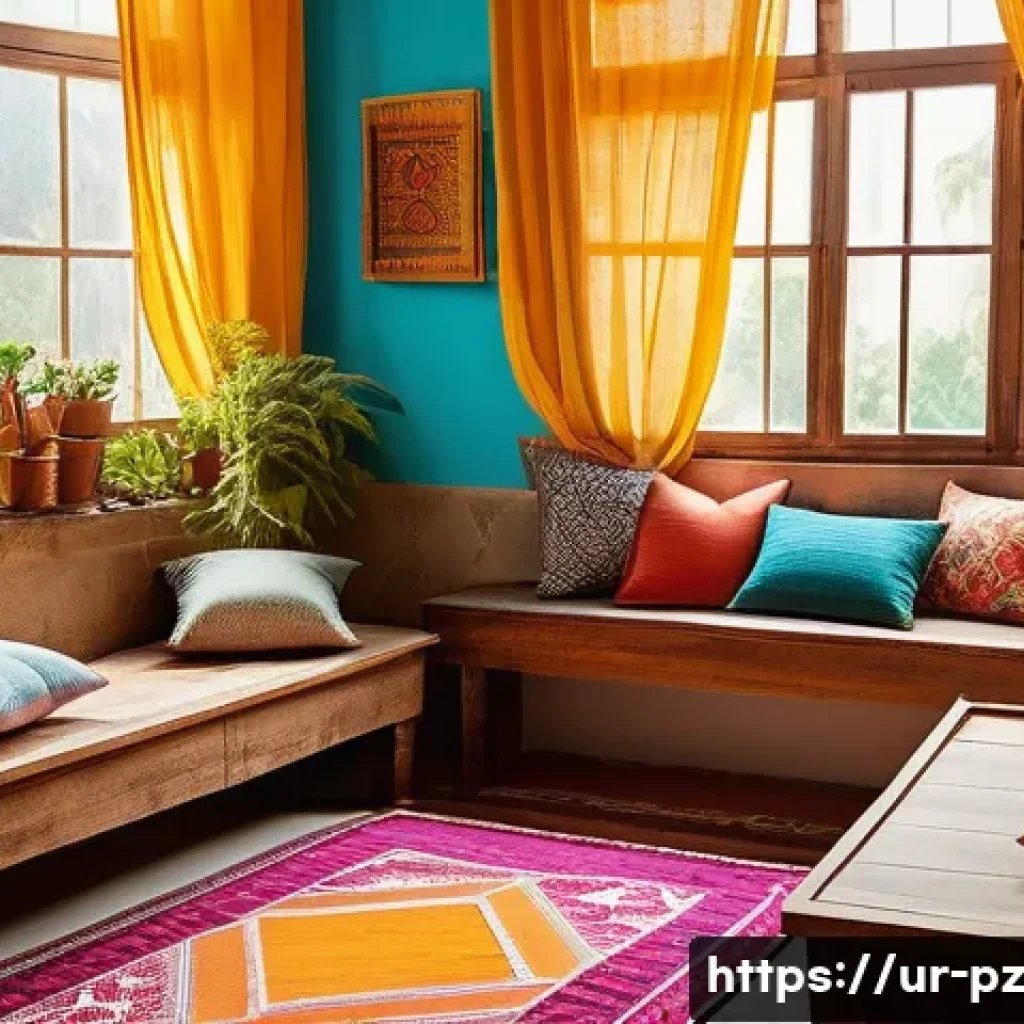 재활용 아트 프로젝트 아이디어 - A vibrant and colorful indoor scene featuring a variety of recycled art projects crafted from old ma...